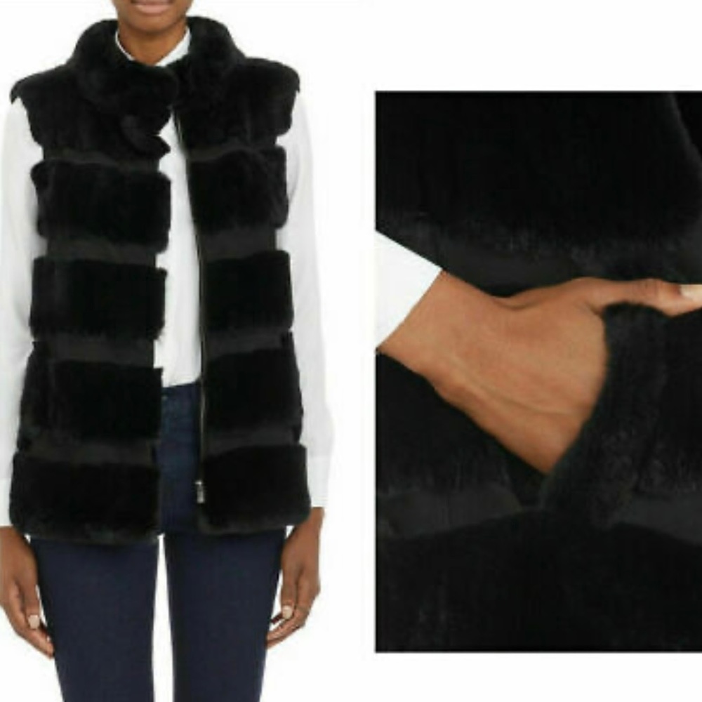Diane von Furstenberg Rabbit fur vest